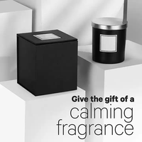 Vente chaude 8oz noir mat luxe parfumé parfum pots de bougie bocaux en verre pour la fabrication de bougies avec couvercle et boîte d'emballage unique
