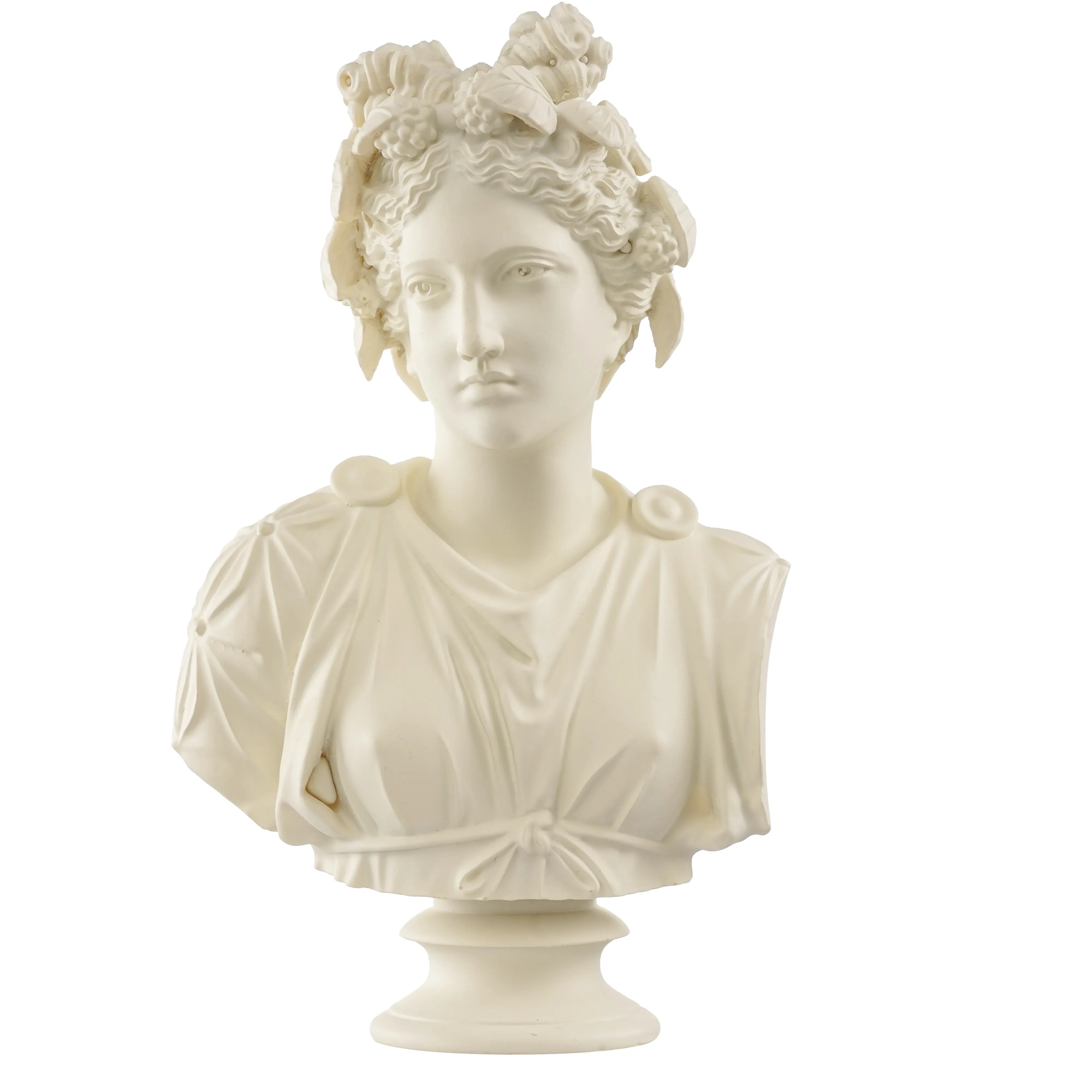 Cadeaux et artisanat Artisanat en résine Melpomene Muse 30cm Statue en résine Sculpture blanche Design personnalisé et décoration colorée