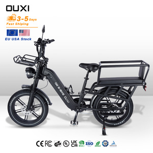 OUXI Q10 <span class=keywords><strong>Bicicletta</strong></span> <span class=keywords><strong>Elettrica</strong></span> Cargo <span class=keywords><strong>con</strong></span> Pneumatici Larghi, Motore 48V 1000W, E-Bike Step-Through per Consegne dell'Ultimo Miglio <span class=keywords><strong>con</strong></span> Ampio <span class=keywords><strong>Cestino</strong></span> Anteriore - Product Image 1
