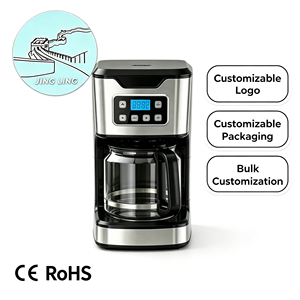Cafetera de Goteo Semiautomática, 5 Tazas, 1.8L, Función Mantener Caliente, Enchufe Múltiple 110 a 240V, para Cocina y Hogar - Product Image 1