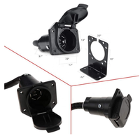 7-poliger Blade-Anhänger buchsen adapter an 4-Wege-Anhängerstecker 3-Wege-Stecker Kabelbaum stecker mit Montage halterung ssatz