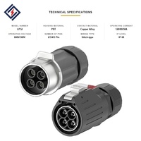 Connecteur d'alimentation circulaire étanche mâle-femelle LP32 IP68 600V/300V 45A à 120A, fiche aviation 2-5 broches