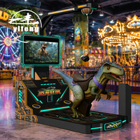 Machine de jeu d'arcade immersive Dinosaur Rider : simulateur de mouvement pour parc d'attractions et centre de divertissement familial