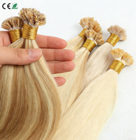 Extensions de cheveux 100% brésiliennes Remy vierges à pointe plate en kératine, 14-30 pouces, sans nœuds, lisses, à fusion, extensions de cheveux à pointe en K