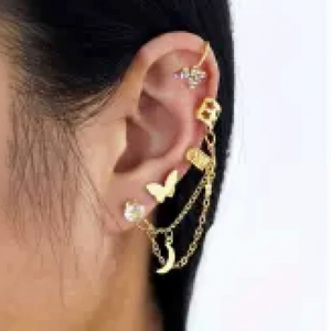 Trending gotico moda oro orecchini pendenti geometrici vendita calda all'ingrosso per ragazze alla moda gioielli - Product Image 2