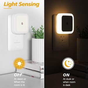 Veilleuse LED <span class=keywords><strong>à</strong></span> faible consommation, <span class=keywords><strong>à</strong></span> brancher, avec capteur crépusculaire, pour chambre, salle de bain, couloir (lot de 4) - Product Image 2