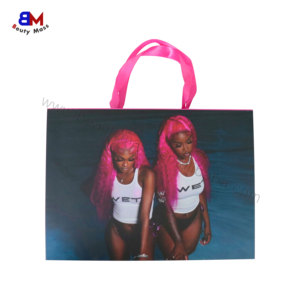 Boîte d'emballage personnalisée pour cheveux, boîte cadeau magnétique en carton écologique créative de luxe, intérieur en satin pour perruque, extension de cheveux - Product Image 6