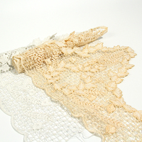 Dentelle à perles de qualité supérieure, 100% polyester, largeur 26 cm, marque YUGU, YG-4456, pour machines à broder