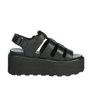 Sandales compensées noires pour femme Cult avec plateforme et lanières ajustables à boucle - Product Image 4