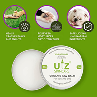 Baume pour pattes de chien et de chat à l'herbe de blé biologique, écologique, personnalisé sous marque privée, pour pattes gercées et irritées, en silicone, acier inoxydable/fer
