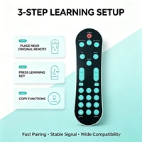 Télécommande universelle IR personnalisable pour récepteur satellite DVB-S2 STB, 28 touches fixes, piles AAA, portée 10m, OEM