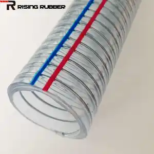 Customized 16mm PVC Steel Wire Reinforced Spiral Hose Transparent And Flexible 100m Length With Cutting Service