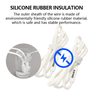 Câble chauffant flexible en caoutchouc silicone 220 V pour dégivrage de tuyaux de drainage de réfrigérateurs et entrepôts frigorifiques - Product Image 3