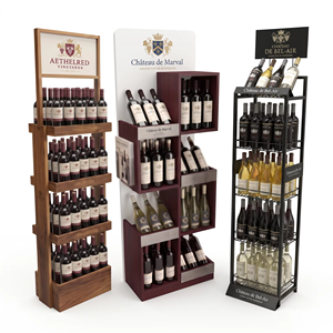 Espositore da Terra Personalizzato per Vini e Liquori con Insegna Superiore per Enoteca e Supermercati - Product Image 2