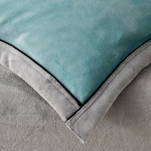 <span class=keywords><strong>Copripiumino</strong></span> di colore solido personalizzato all'ingrosso della fabbrica di classe un morbido soffice intagliato in velluto di latte quattro pezzi Set di biancheria da letto - Product Image 5