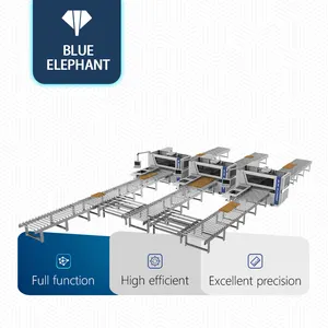 Blue Elephant Cnc Machine Customisable Panel Furniture Production Line For Cabinet Cutting Drilling With Feeding Platform