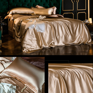 Ga Trải Giường Sang Trọng Ga Trải Giường Bằng Lụa Thiết Kế Theo Yêu Cầu Logo 19 22 Bộ Ga Trải Giường Bằng Lụa Dâu Tằm - Product Image 6