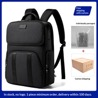 Sac à dos professionnel imperméable pour homme en tissu Oxford avec fermeture éclair et fermoir, doublure en polyester, bretelles à coussin d'air, couleur unie, grande capacité