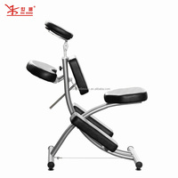 Chaise de massage pliable et réglable pour tatoueurs, siège de salon portable robuste en cuir PVC pour artistes