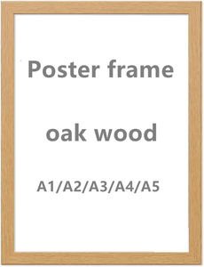 Custom high quality Thin oak wooden <strong>Frame</strong> <strong>with</strong> thin white <strong>mount</strong> A1 <strong>A2</strong> A3 A4 A5 Poster <strong>Frame</strong> Light oak Wood Poster <strong>Frames</strong> - Product Image 5