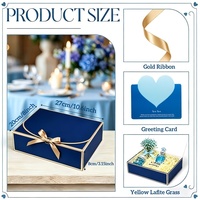 Boîte cadeau magnétique blanche de luxe personnalisée avec ruban à bord doré, boîte d'emballage pour mariage, anniversaire, OEM