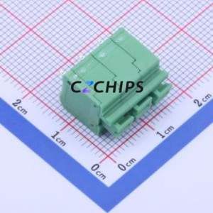 KF236-5.0-3P Spring Terminal Block Through hole Component (THT),P=5mm Connector 1x3P 5mm Green 3P - Product Image 2