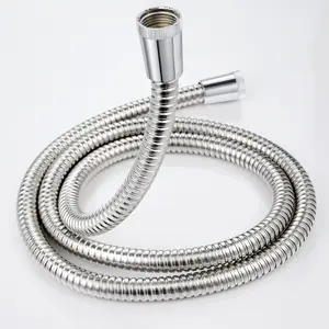 Sanitary Flexible Shower Hose 1.5m 16mm Thick Fitting Flexible Hose Pipe Stainless Steel Flexible Shower Hose