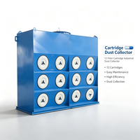 Collecteur de poussière horizontal industriel à cartouches, filtre à jet pulsé économe en énergie pour une opération continue 24 heures sur 24