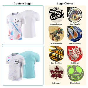 Camiseta deportiva de manga corta con diseño de logotipo personalizado OME, talla grande, con estampado completo para hombre, camisetas para correr - Product Image 4