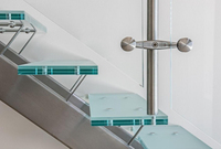 Rahmenlose Glas geländer treppe Glas treppe Schritte Sicherheits glas treppen geländer kosten