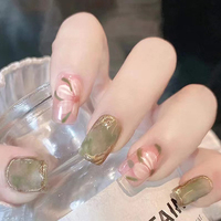 Fournisseur de Faux Ongles Artificiels en Gros Prix Compétitif Ongles à Pression Scintillants Couverture Complète à la Mode