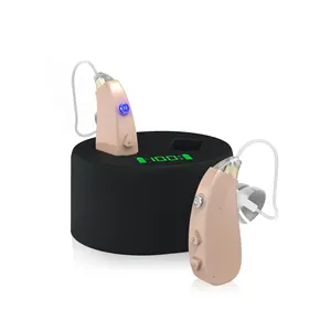 LED Charging Box Intelligence Noise Reduction BTE Hearing Aid For Deafness Hearing Aid with Slim Tube for Invisible Fit