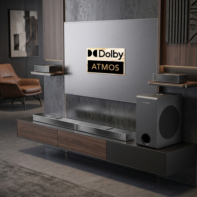 NOVA S80 Soundbar with 5.1.2 Dolby Atmos, 8" Subwoofer & Crystal Dialogue for Meeting Room & TV