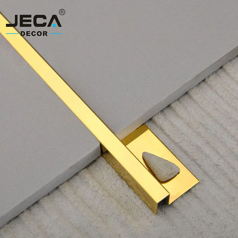 Foshan JECA Free Sample Stainless Steel Tile Trim For Floor And Wal Edges Decoration Q Shape Ceramic Trim Strips Wall Edge Trims