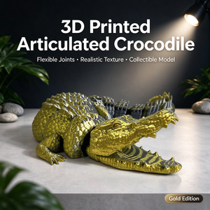Crocodile imprimé en 3D, Best-sellers transfrontaliers, Jouets imprimés en 3D, Animaux imprimés en 3D, Ornements imprimés en 3D, Jouets dragon - Product Image 1