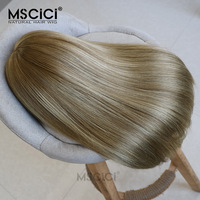Perruque Lace Front 13x6 en Cheveux Humains Brésiliens Lisses Blond Cendré Sans Colle Prête à Coiffer 100% Cheveux Naturels 14-26 pouces