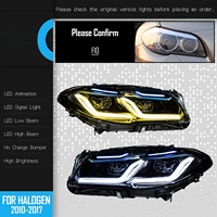 Conjunto de Faros Delanteros para BMW Serie F105 F18, Modelos 11-17, con Luces Diurnas Dobles G38 y Lentes Golden Eye