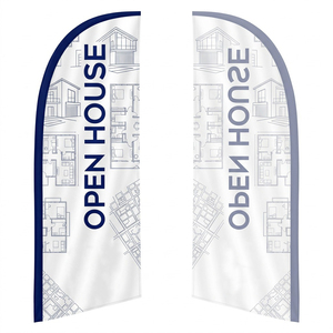 Poteau de drapeau personnalisé en aluminium robuste avec corde et crochet rotatif pour exposition commerciale en extérieur - Product Image 1