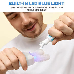 Brosse à dents électrique sonique automatique en forme de U, étanche, 4 modes, rechargeable par USB, blanchiment des dents, lumière bleue - Product Image 3