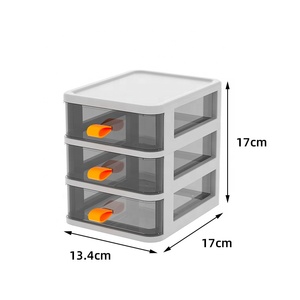 Clear Desk <strong>Drawer</strong> Organizer 4 Tier <strong>Plastic</strong> Desktop <strong>Storage</strong> with Multi-Compartment Makeup Stationery Organizer for Home Office - Product Image 5