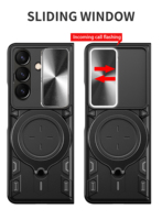 Étui de protection antichoc magnétique avec cache-caméra coulissant pour Samsung Z Fold 7, compatible avec les téléphones pliables Samsung Z Fold 5, 6 et 7