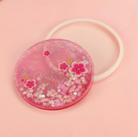 Acrylique Quicksand Sous-verres Creative Silicone Antidérapant Noël Flocon De Neige Sous-verres Mignon Rond Sous-verres Décorations Pour La Maison