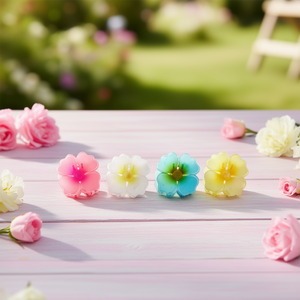 Fermaglio per Capelli a Quattro Petali Bicolore 7,5 CM, Accessorio Colorato per Capelli da Donna e Ragazza - Product Image 2