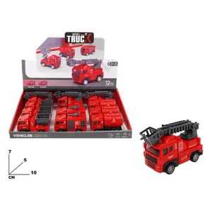 Véhicules de pompier avec embrayage, 12 pièces, camions de pompiers rouges pour enfants de 3 ans et plus - Product Image 1