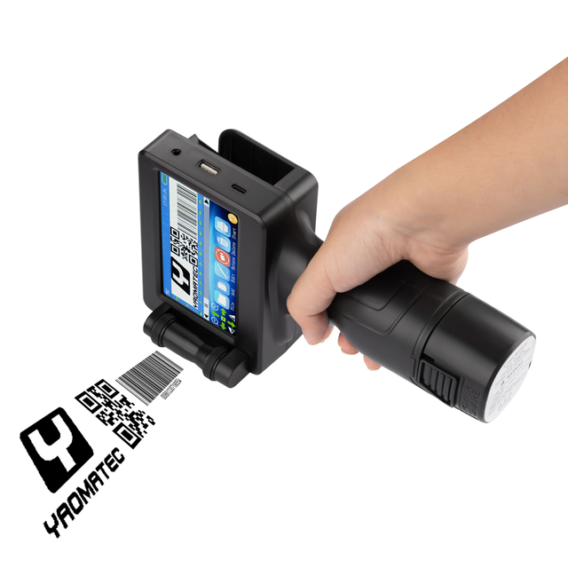 Yaomatec Low Price High Quality Handheld Inkjet Printer QR Code Date Digital Printing Gun for Code Marking on Paper Carton