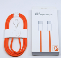 Câble de charge et de données USB-C de haute qualité 1M 3.3FT 60W, chargeur rapide pour iPhone 15 16 Pro Max, gaine en nylon, blindage tressé