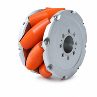 Nouvelles roues Mecanum personnalisées de 6 pouces, rouleaux en PU, moyeu en alliage d'aluminium, roulements à billes/à rouleaux pour robot mobile, AGV, ligne de convoyeur