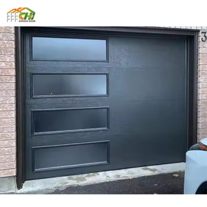 CHI fiable isolé en acier taille personnalisée noir haute valeur <span class=keywords><strong>R</strong></span> porte de Garage à rupture thermique livraison rapide pour porte de Garage Villa - Product Image 5