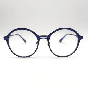 Kacamata bingkai logam optik, kacamata bingkai logam desain mode baru populer 2024