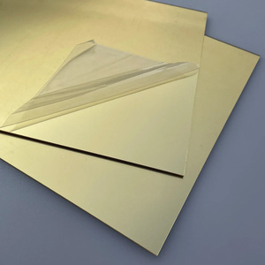 Lámina Acrílica Espejo Dorada, Corte Láser, 3 mm de Grosor, 1220x2440 mm, Color Vibrante, Decoración para Bodas - Product Image 1